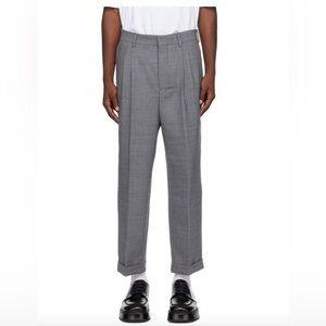 Ami Paris Gray Pleated Trousers
